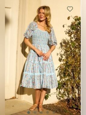 Ivy City Co Roselyn Blue Linear Floral